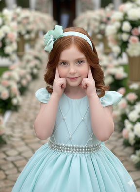 Vestido Ysa Kids Ariane Longo Verde Porto Fino - Leveza e Elegância para Meninas | Bebeloo Kids