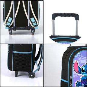 Mochila Rodinhas Stitch Masculino + Estojo de Brinde - Praticidade e Charme para o Dia a Dia | Bebeloo Kids