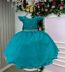 Vestido Ysa Kids Francine Verde Jade - Leveza e Elegância para Meninas | Bebeloo Kids