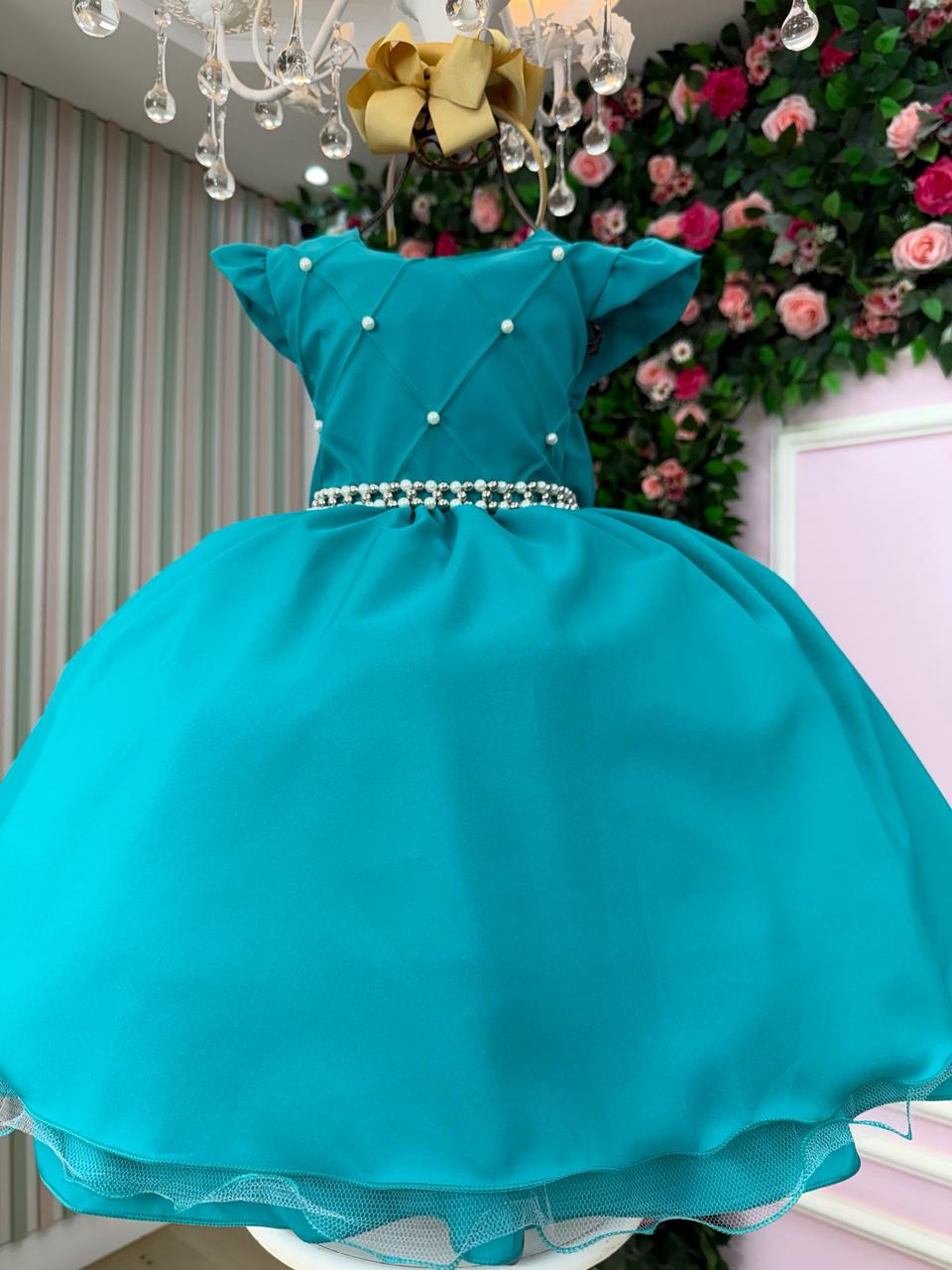 Vestido Ysa Kids Francine Verde Jade - Leveza e Elegância para Meninas | Bebeloo Kids