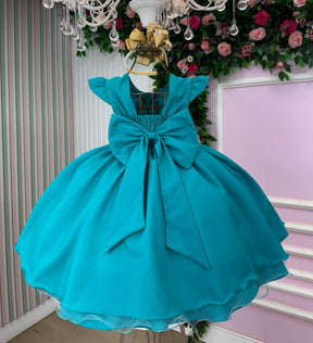Vestido Ysa Kids Francine Verde Jade - Leveza e Elegância para Meninas | Bebeloo Kids