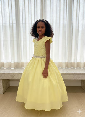 Vestido Ysa Kids Ariane Longo Amarelo - Leveza e Elegância para Meninas | Bebeloo Kids