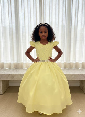 Vestido Ysa Kids Ariane Longo Amarelo - Leveza e Elegância para Meninas | Bebeloo Kids