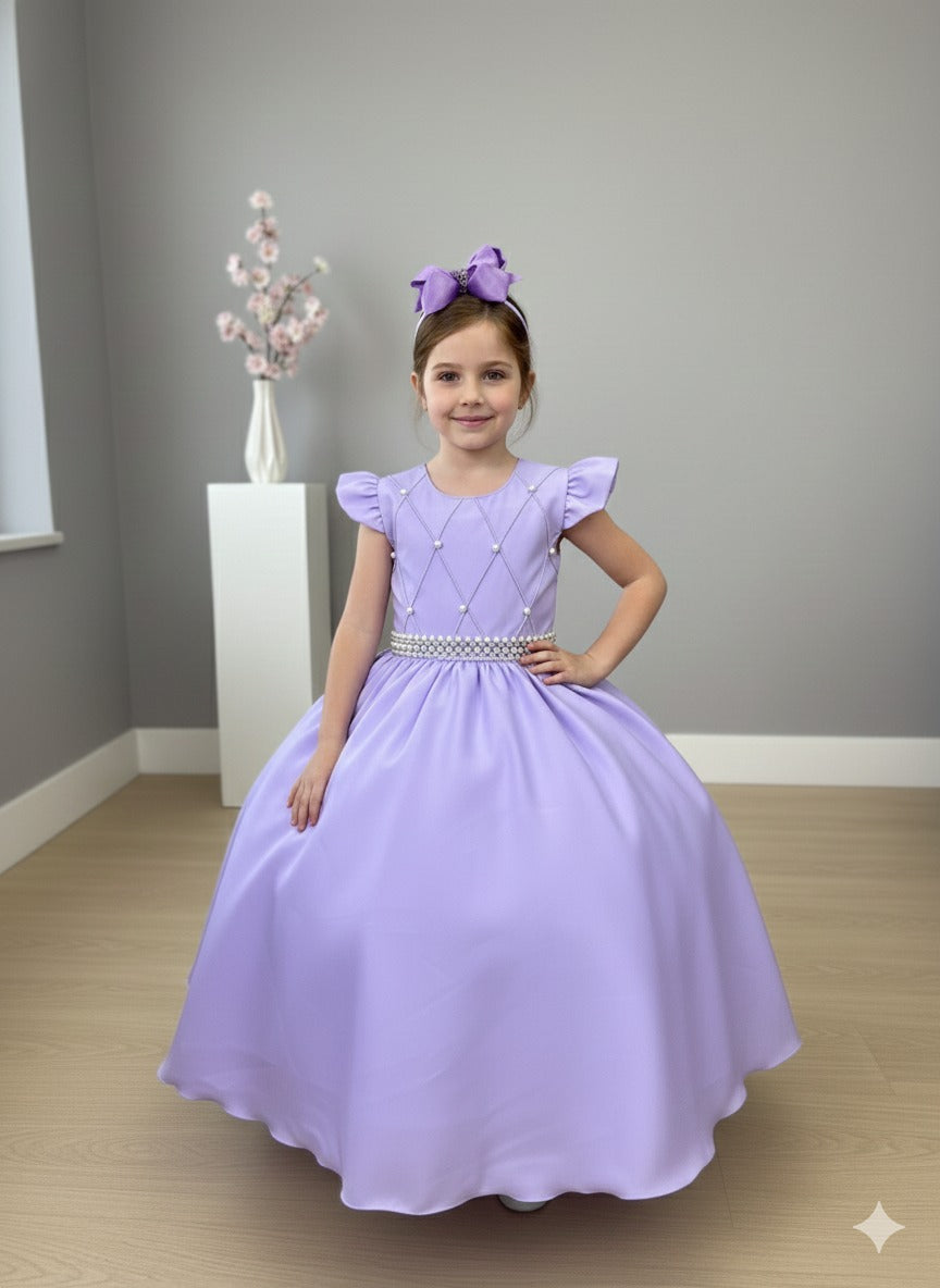 Vestido Ysa Kids Ariane Longo Lilás - Leveza e Elegância para Meninas | Bebeloo Kids