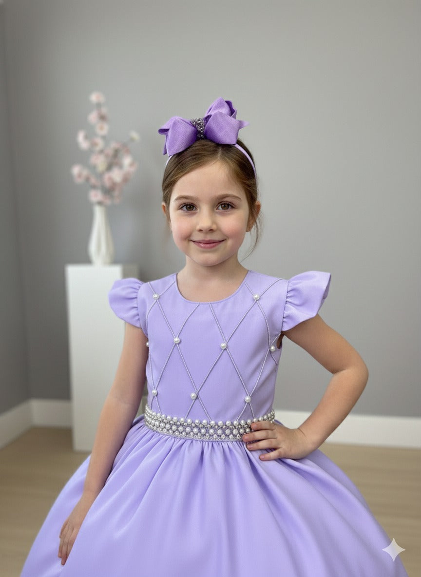 Vestido Ysa Kids Ariane Longo Lilás - Leveza e Elegância para Meninas | Bebeloo Kids