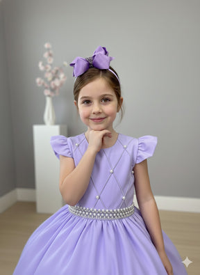Vestido Ysa Kids Ariane Longo Lilás - Leveza e Elegância para Meninas | Bebeloo Kids