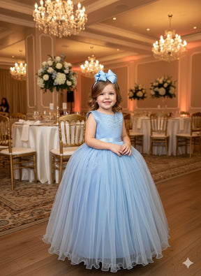 Vestido Enjoy Longo Regata Azul Bebe - Leveza e Elegância para Meninas | Bebeloo Kids