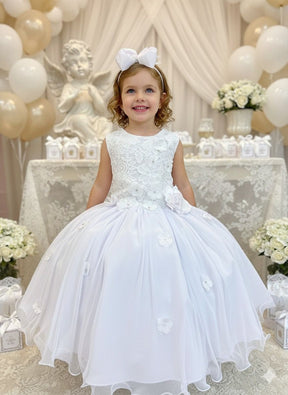 Vestido Juvenil Vila Lele Regata Flores Branco - Leveza e Elegância para Meninas | Bebeloo Kids