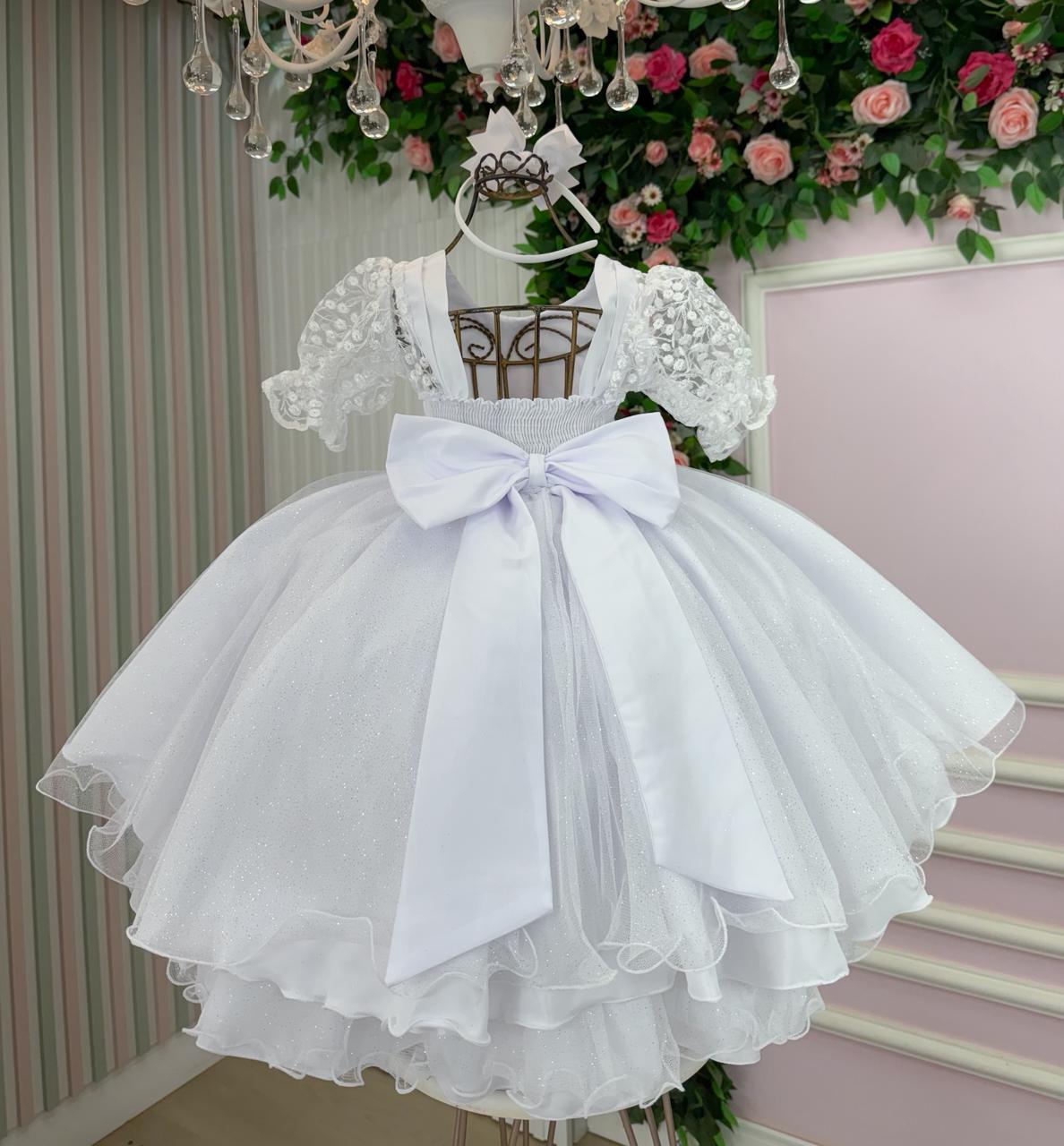 Vestido Bella Child Laize Branco - Leveza e Elegância para Meninas | Bebeloo Kids