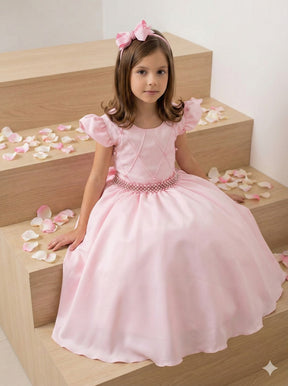 Vestido Ysa Kids Ariane Longo Rosa Bebe - Leveza e Elegância para Meninas | Bebeloo Kids