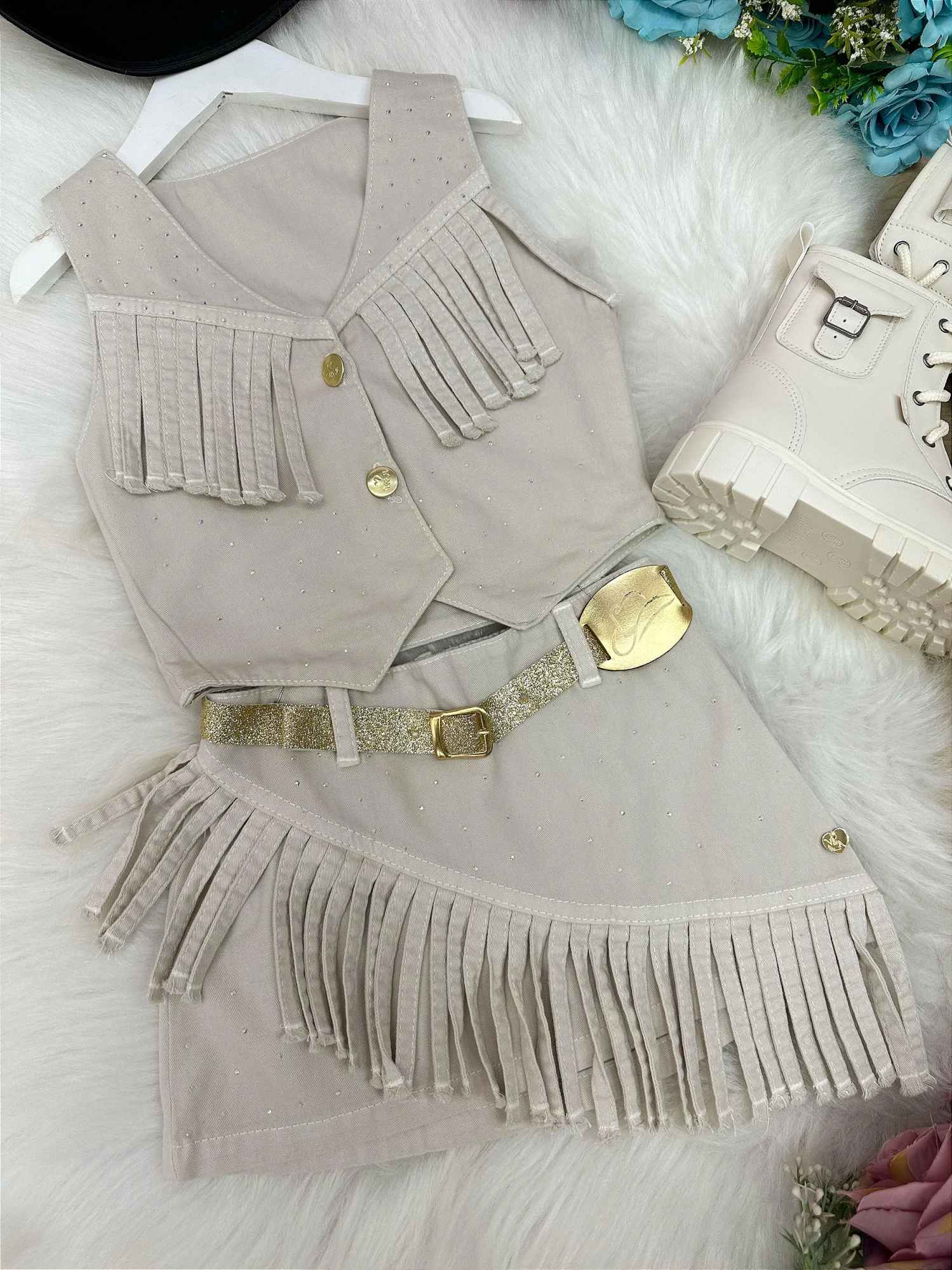 Conjunto Blogueirinha Boiadeira Maraisa - Estilo Delicado para o Dia a Dia | Bebeloo Kids