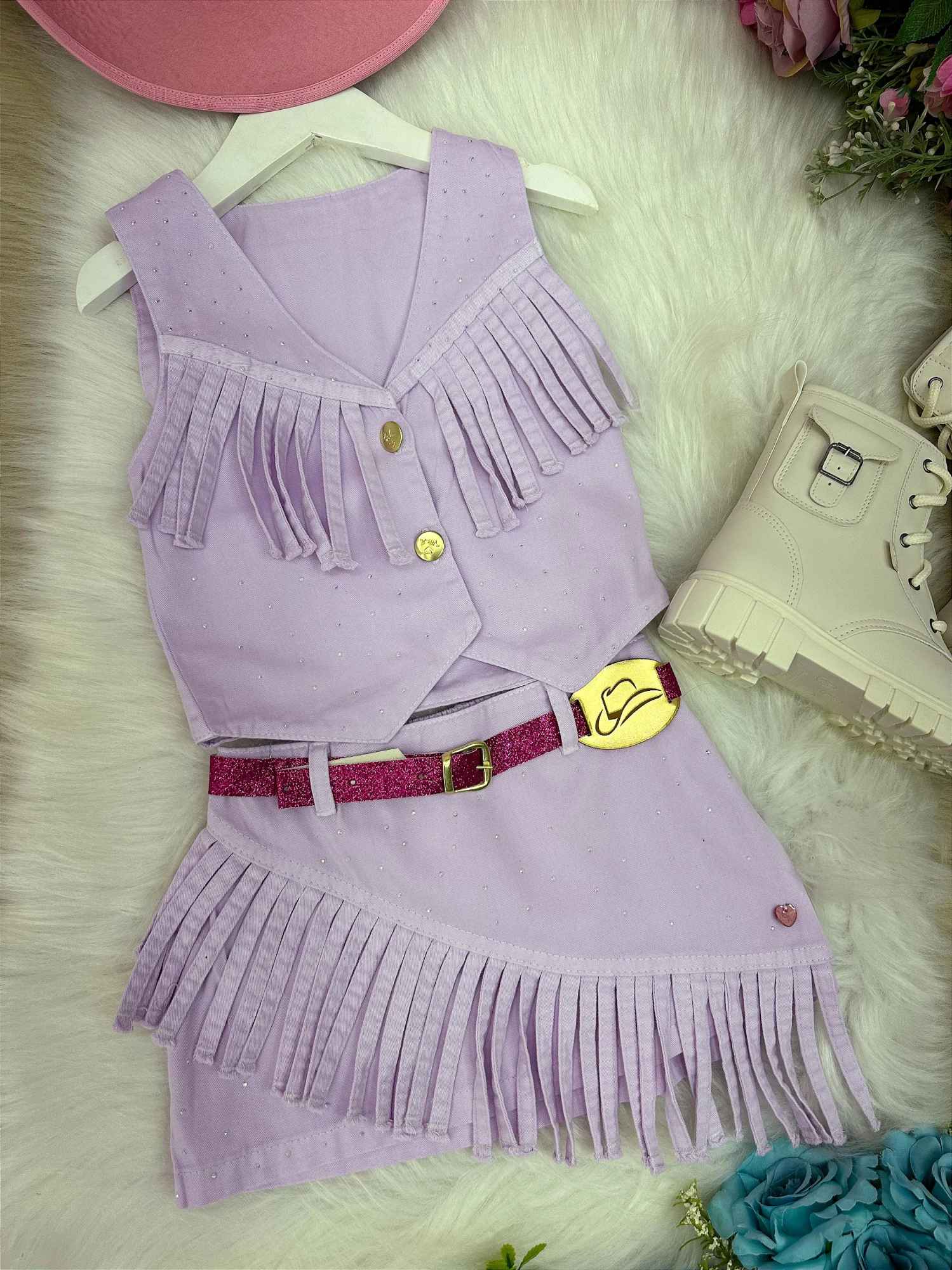 Conjunto Blogueirinha Boiadeira Maraisa - Estilo Delicado para o Dia a Dia | Bebeloo Kids