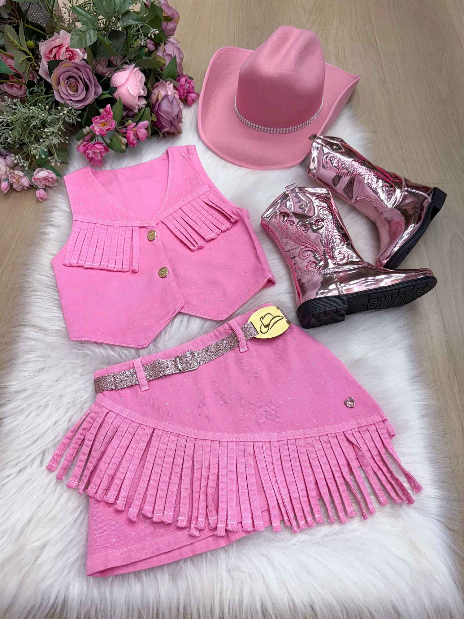 Conjunto Blogueirinha Boiadeira Maraisa - Estilo Delicado para o Dia a Dia | Bebeloo Kids