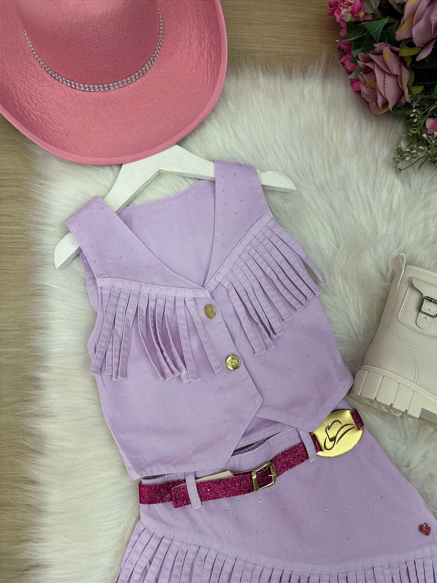 Conjunto Blogueirinha Boiadeira Maraisa - Estilo Delicado para o Dia a Dia | Bebeloo Kids