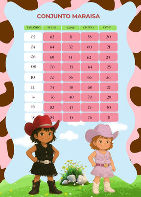 Conjunto Blogueirinha Boiadeira Maraisa - Estilo Delicado para o Dia a Dia | Bebeloo Kids