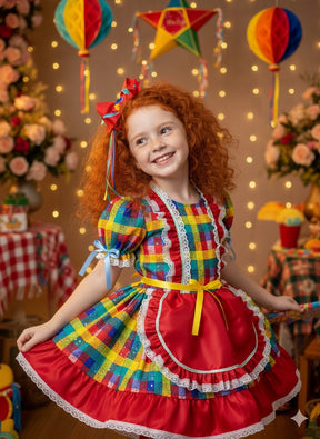 Vestido Junino Bell Valentina - Leveza e Elegância para Meninas | Bebeloo Kids