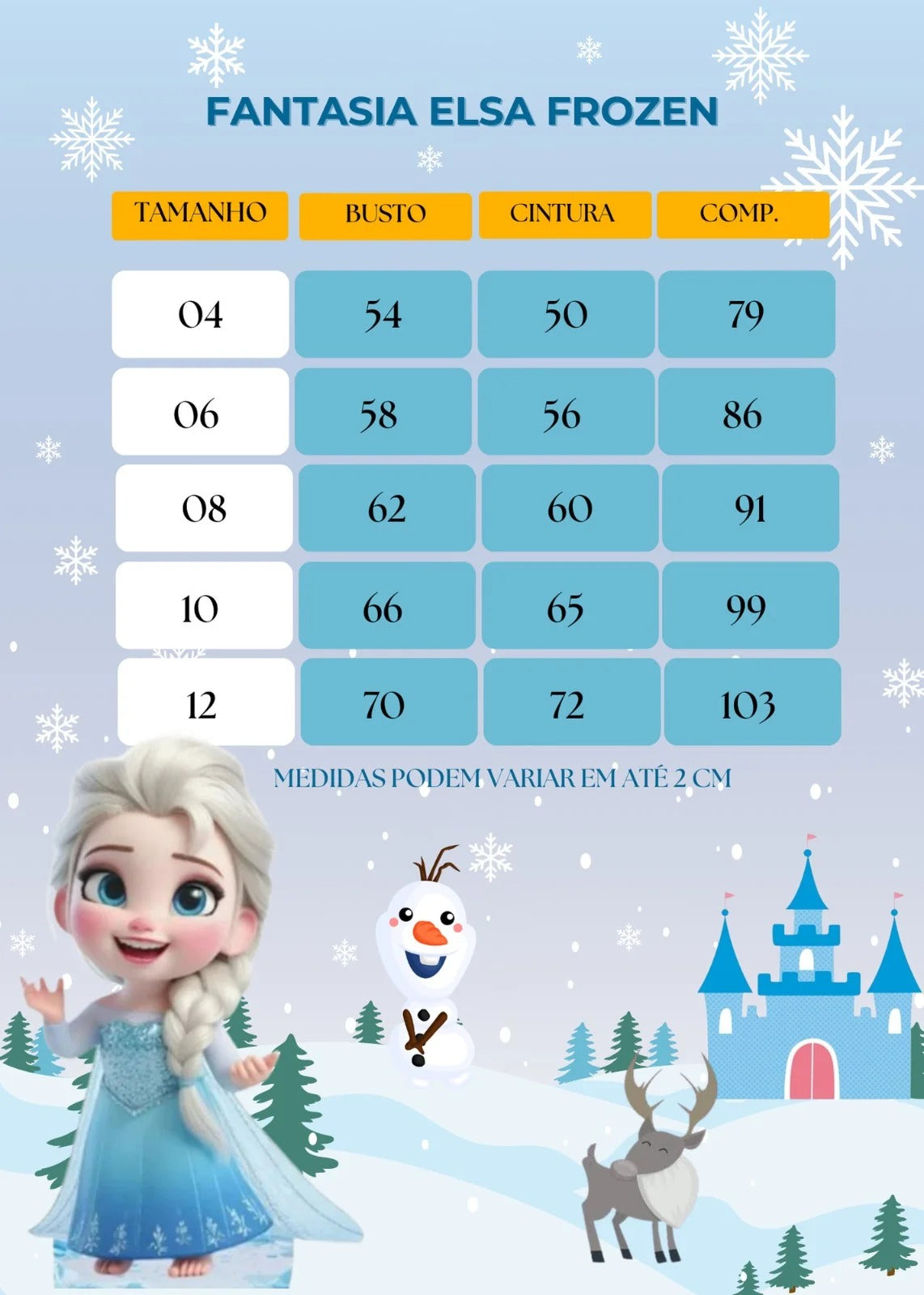 Fantasia Princesa Frozen + Saiote - Qualidade e Cuidado para os Pequenos | Bebeloo Kids
