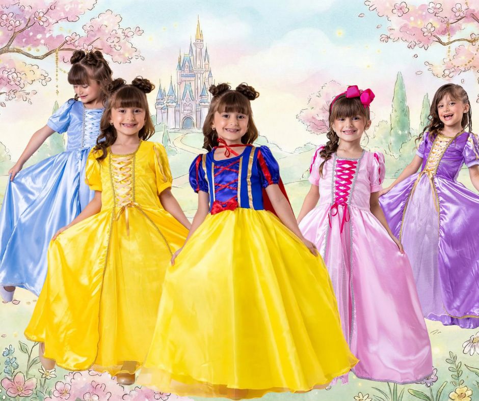 Fantasia Princesa Princesas - Qualidade e Cuidado para os Pequenos | Bebeloo Kids