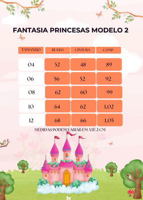 Fantasia Princesa Princesas + Saiote - Qualidade e Cuidado para os Pequenos | Bebeloo Kids