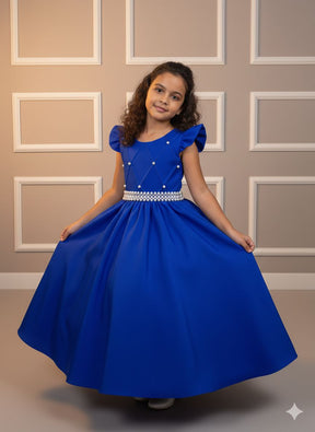 Vestido Ysa Kids Ariane Longo Azul Royal - Leveza e Elegância para Meninas | Bebeloo Kids