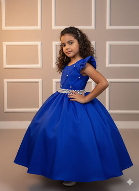 Vestido Ysa Kids Ariane Longo Azul Royal - Leveza e Elegância para Meninas | Bebeloo Kids