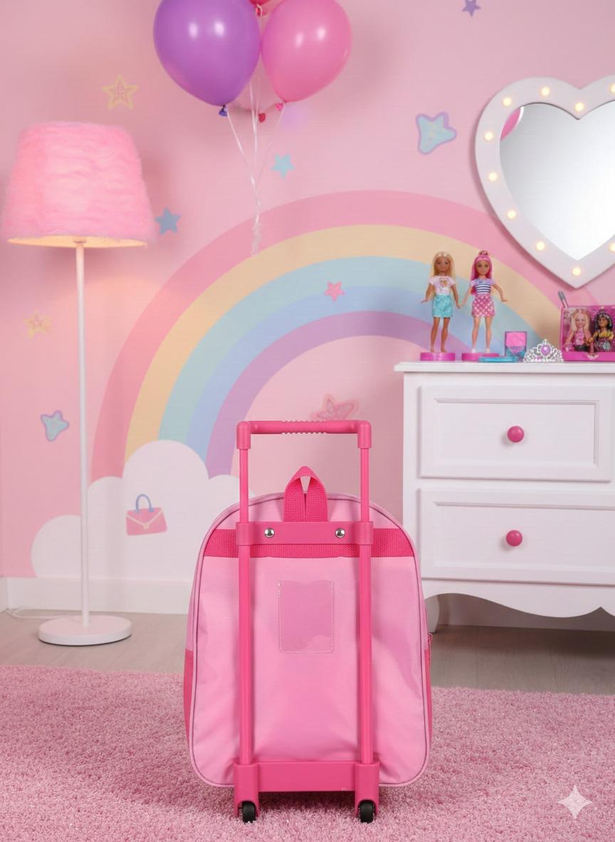 Mochila de Rodinhas Barbie Pink - Praticidade e Charme para o Dia a Dia | Bebeloo Kids