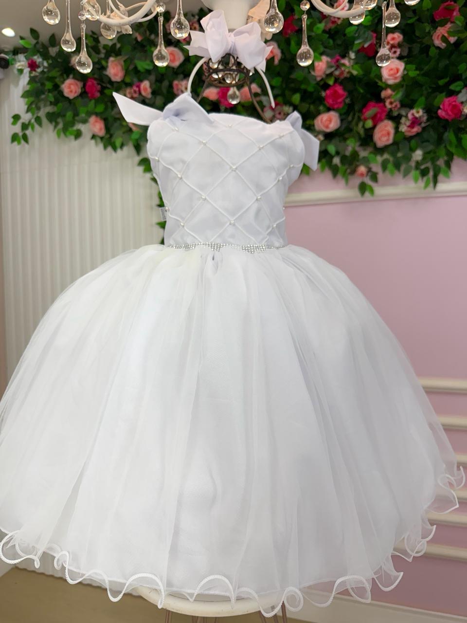 Vestido Marie Mariely Branco - Leveza e Elegância para Meninas | Bebeloo Kids