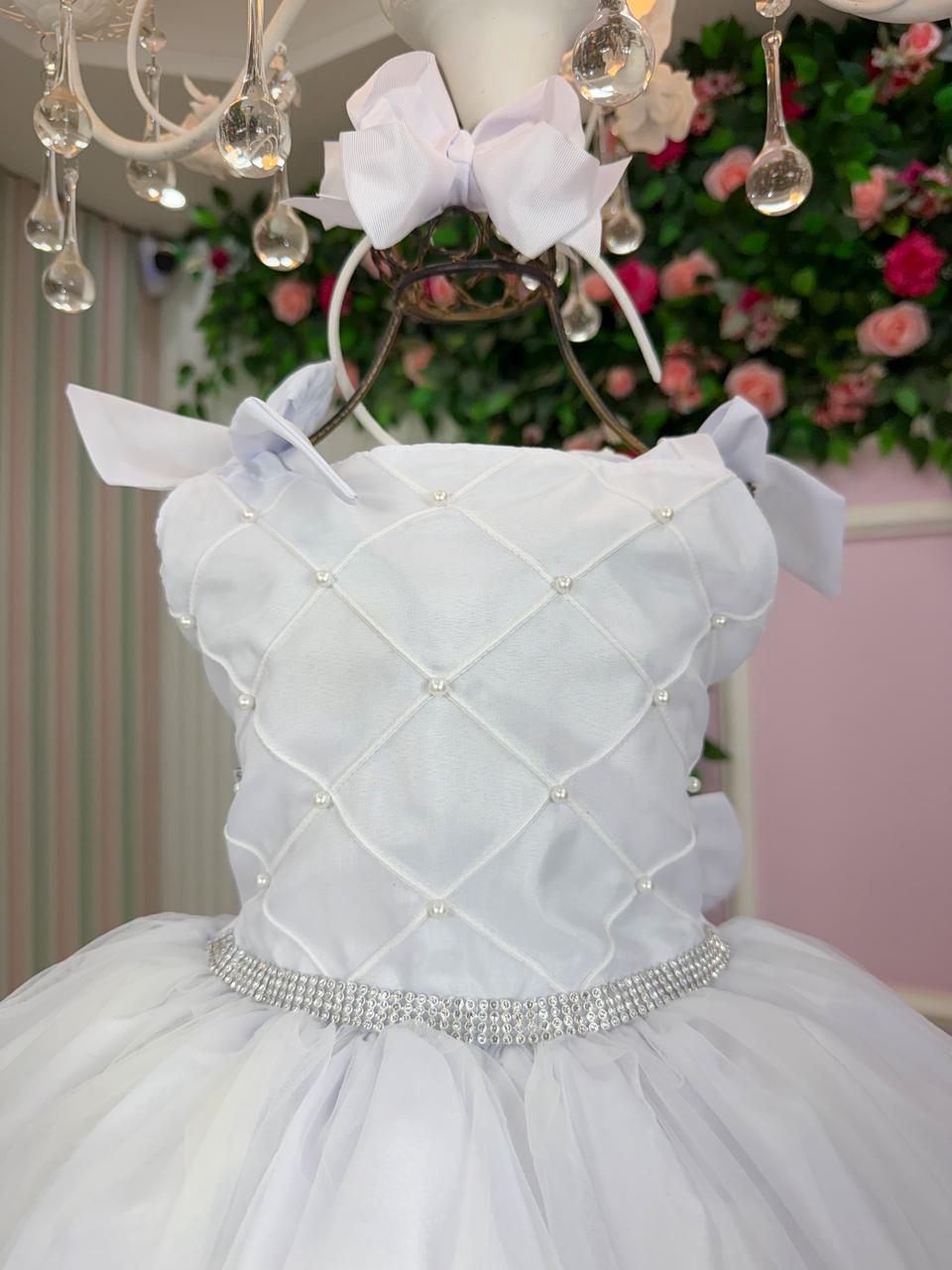Vestido Marie Mariely Branco - Leveza e Elegância para Meninas | Bebeloo Kids