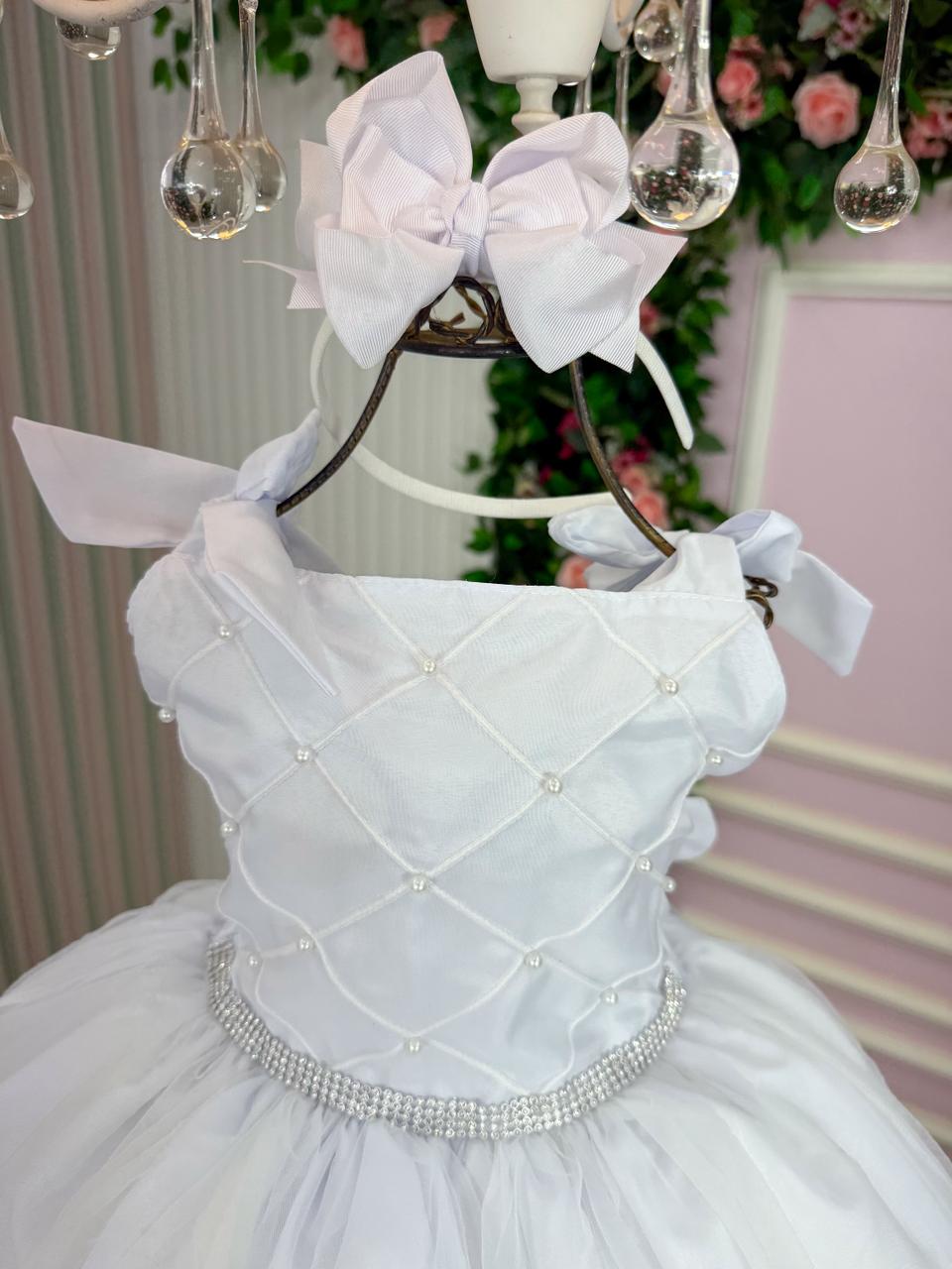 Vestido Marie Mariely Branco - Leveza e Elegância para Meninas | Bebeloo Kids