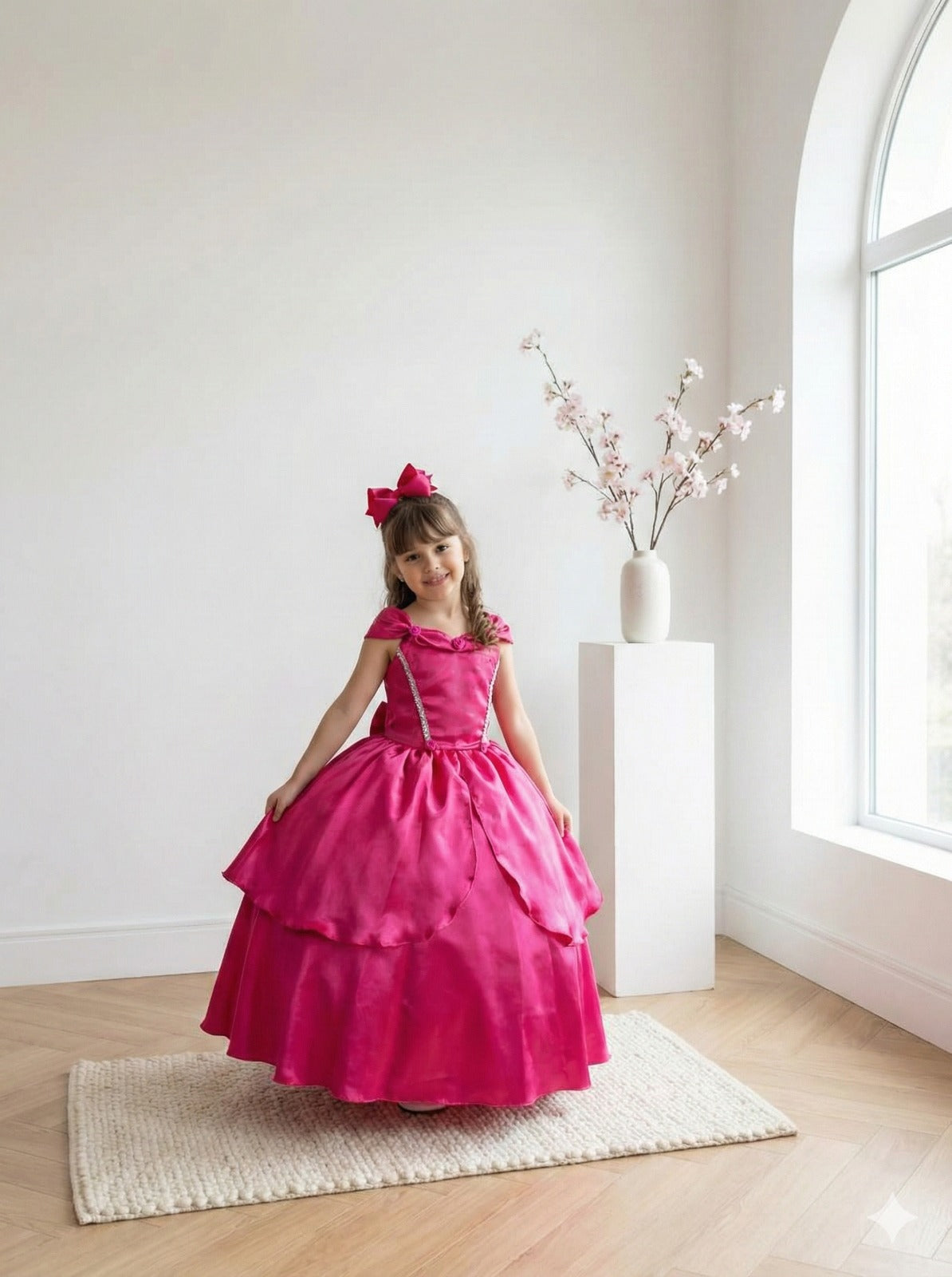 Fantasia Longa Princesa Aurora A Bela Adormecida Pink - Qualidade e Cuidado para os Pequenos | Bebeloo Kids