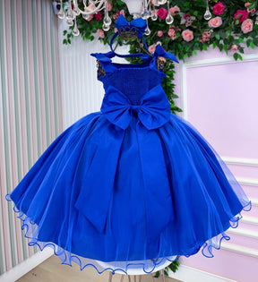 Vestido Marie Mariely Azul Royal - Leveza e Elegância para Meninas | Bebeloo Kids