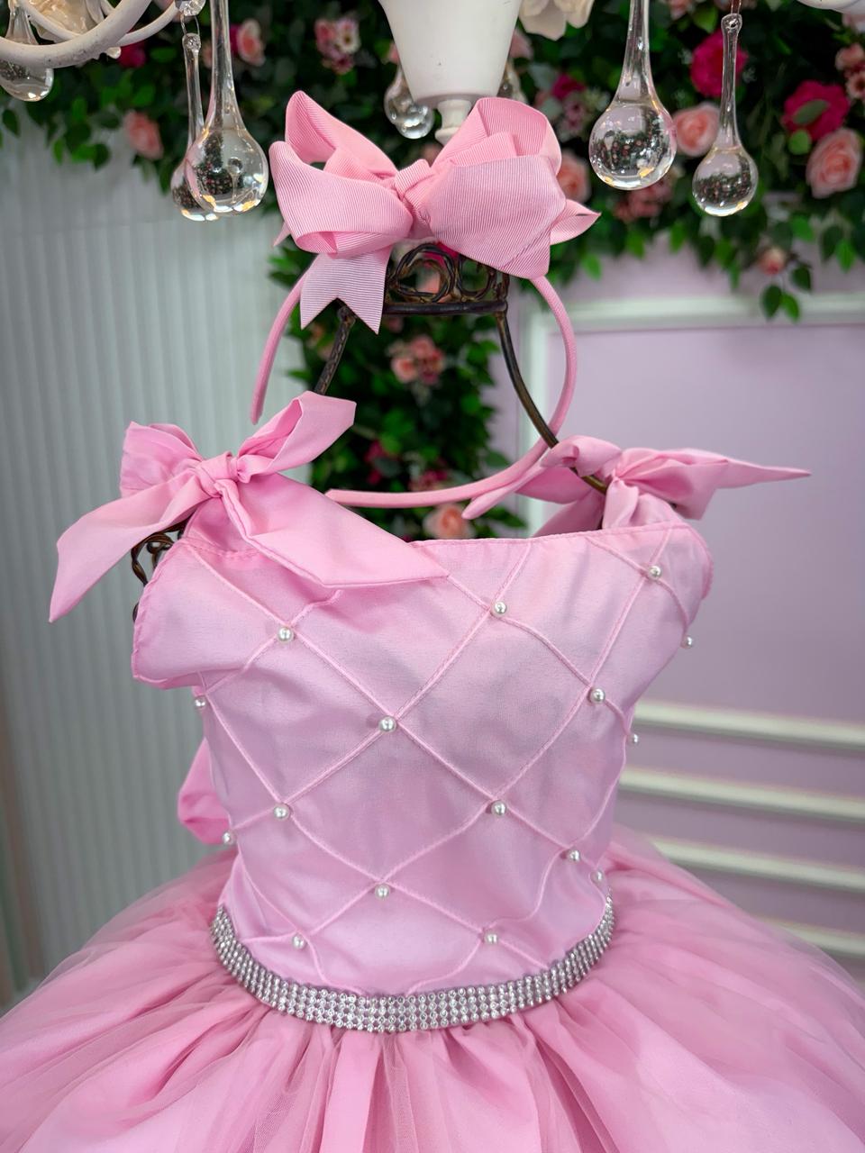 Vestido Marie Mariely Rosa Bebe - Leveza e Elegância para Meninas | Bebeloo Kids