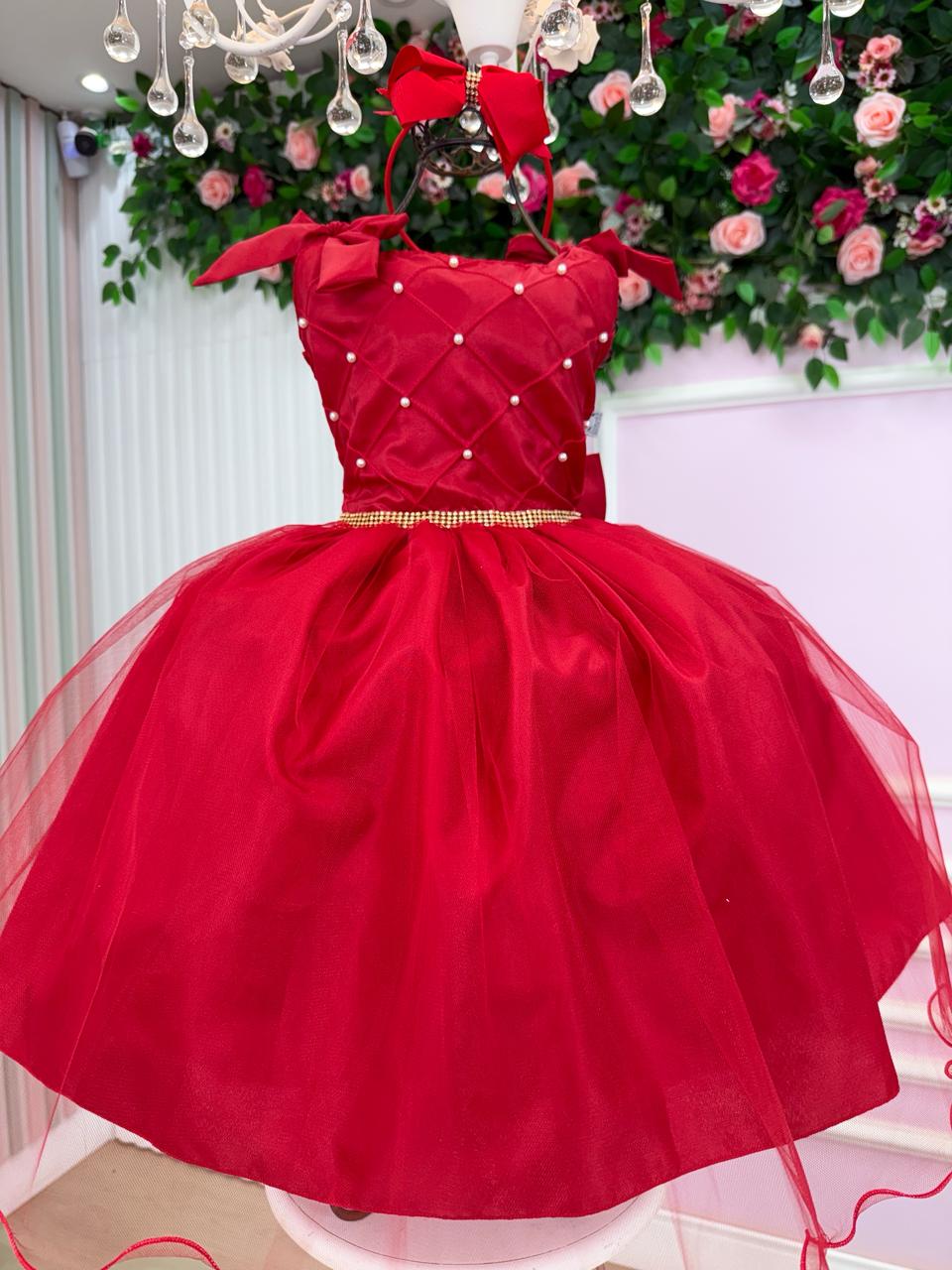 Vestido Marie Mariely Vermelho - Leveza e Elegância para Meninas | Bebeloo Kids