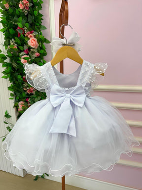 Vestido Menina Bonita Bebe Ana Carolina Branco - Leveza e Elegância para Meninas | Bebeloo Kids