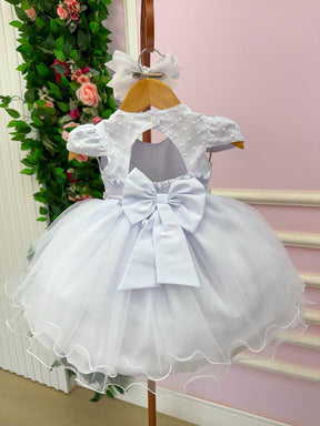 Vestido Menina Bonita Bebe Ana Flavia Branco - Leveza e Elegância para Meninas | Bebeloo Kids