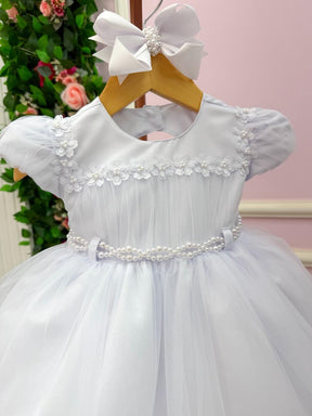 Vestido Menina Bonita Bebe Ana Livia Branco - Leveza e Elegância para Meninas | Bebeloo Kids