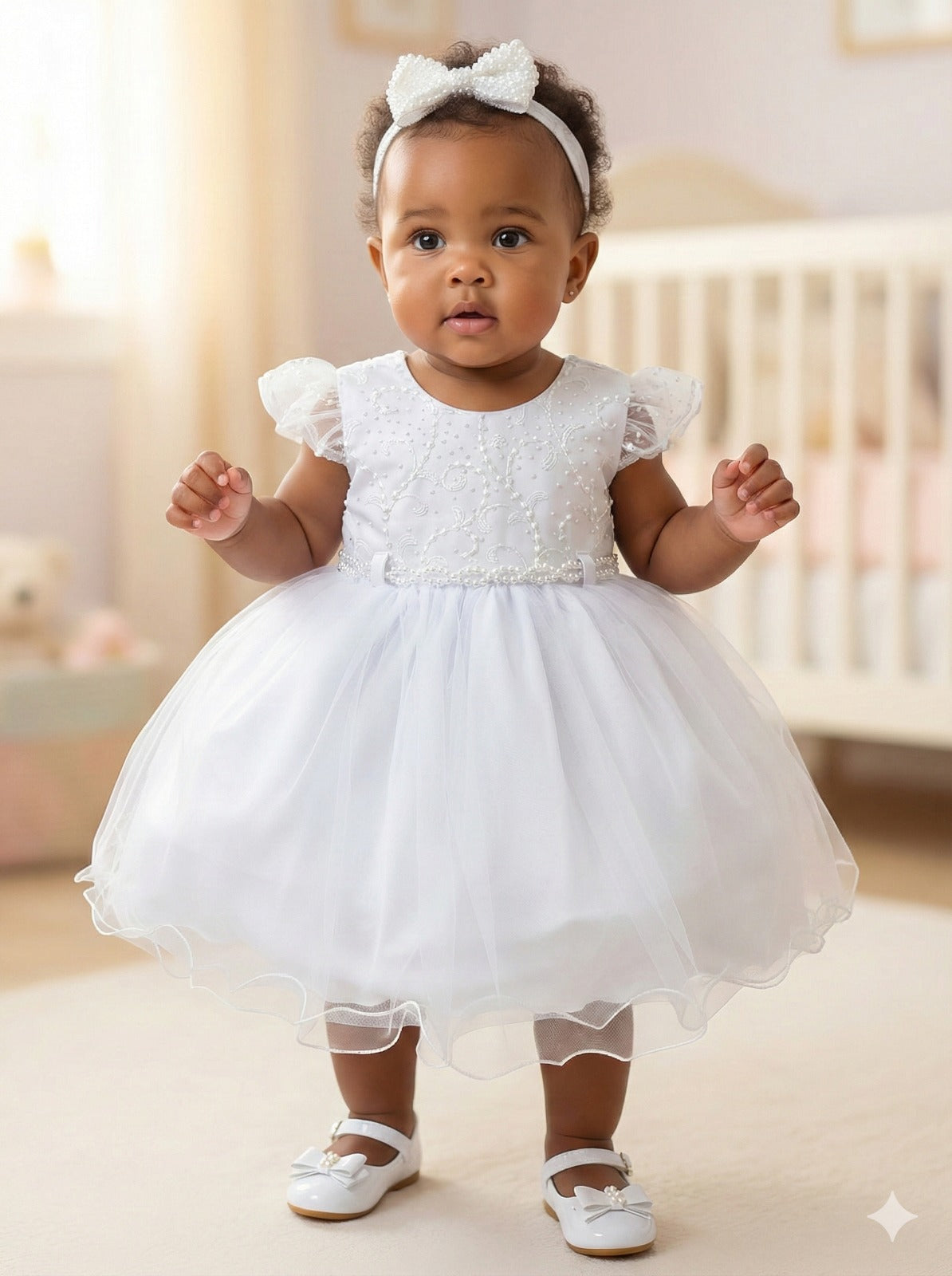 Vestido Menina Bonita Bebe Ana Maria Branco - Leveza e Elegância para Meninas | Bebeloo Kids