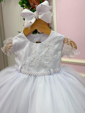 Vestido Menina Bonita Bebe Ana Sofia Branco - Leveza e Elegância para Meninas | Bebeloo Kids