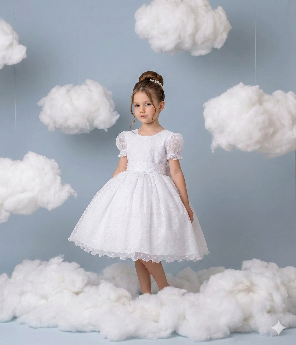 Vestido Marie Branco Bolinhas | Bebeloo Kids