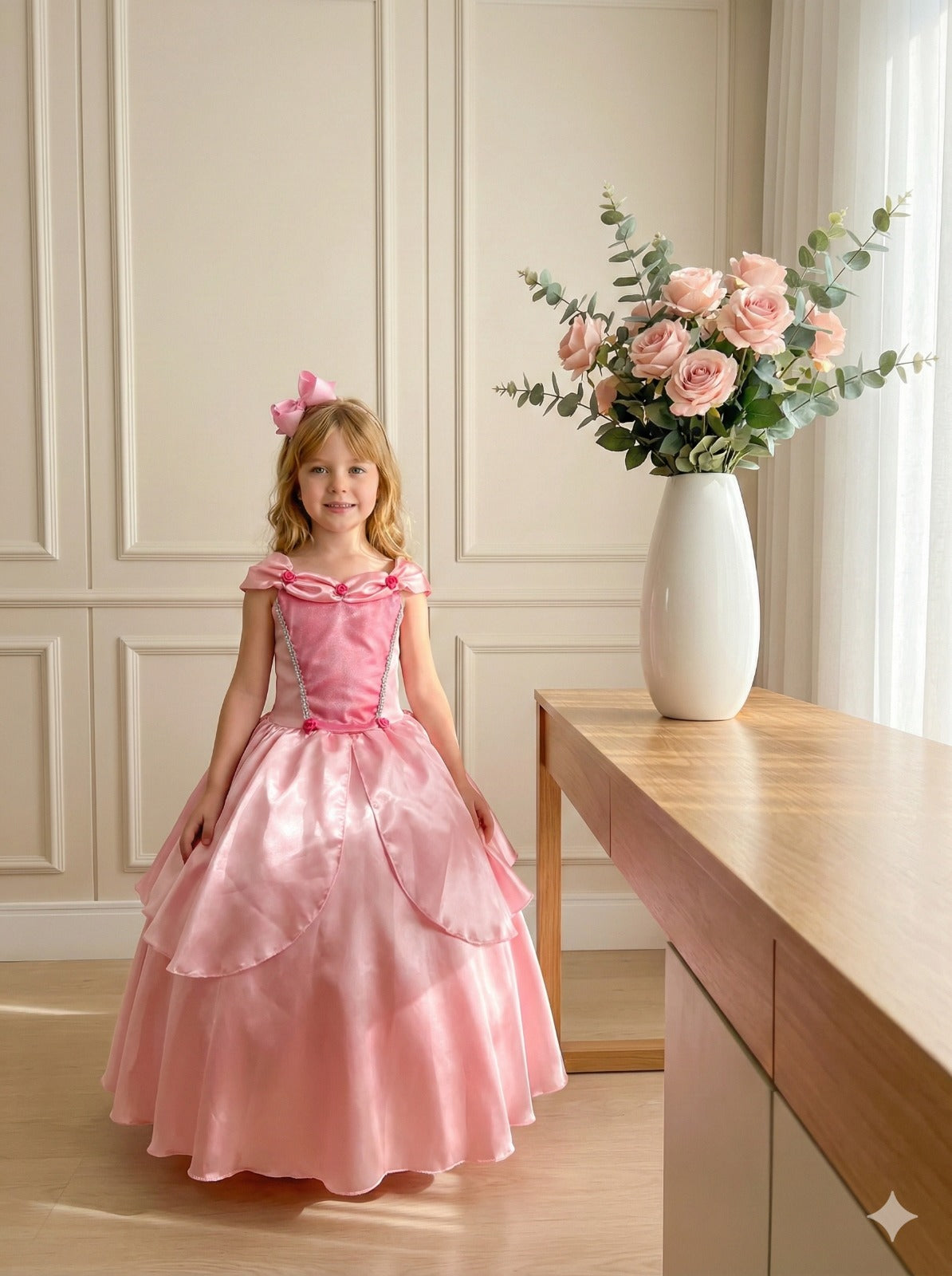 Fantasia Princesa Bebeloo Kids Bela Adormecida Aurora Longa - Diversão e Encanto para Brincar | Bebeloo Kids