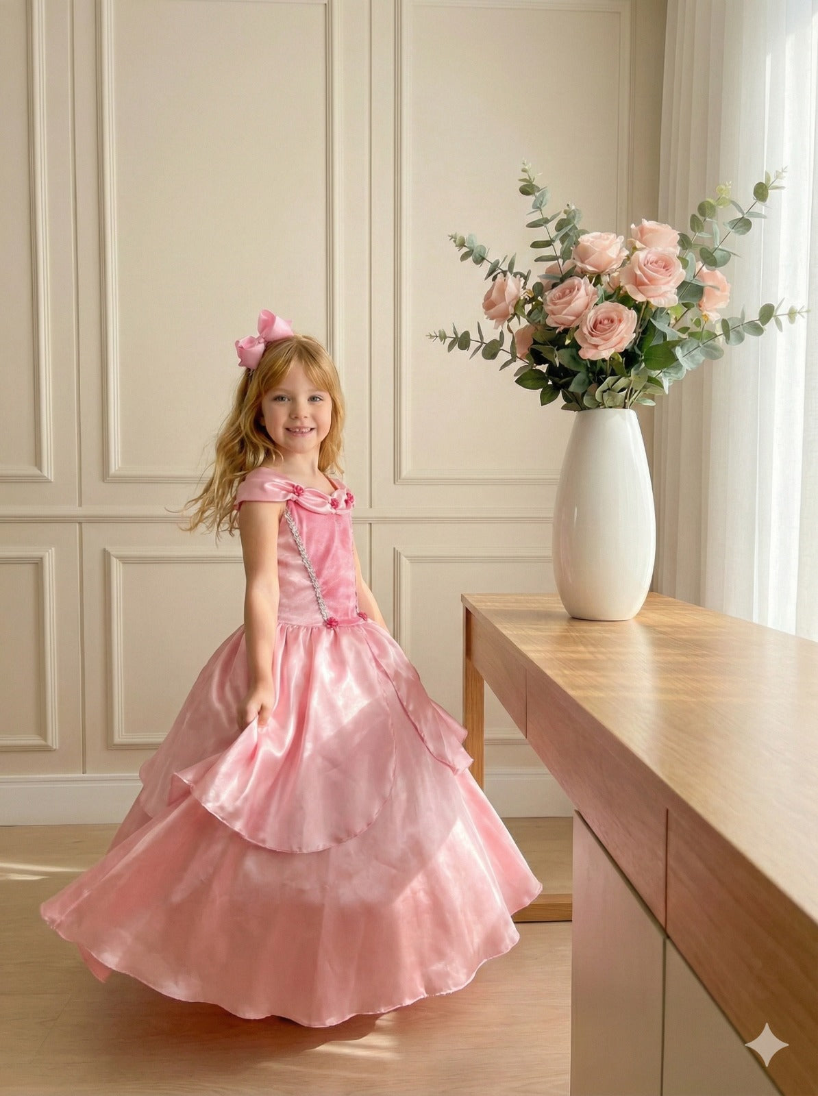 Fantasia Princesa Bebeloo Kids Bela Adormecida Aurora Longa - Diversão e Encanto para Brincar | Bebeloo Kids
