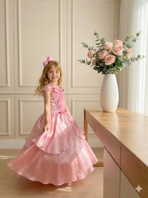 Fantasia Princesa Bebeloo Kids Bela Adormecida Aurora Longa - Diversão e Encanto para Brincar | Bebeloo Kids