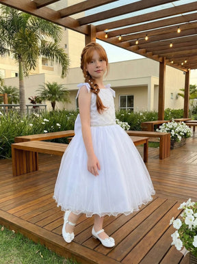 Vestido Marie Mariely Branco - Leveza e Elegância para Meninas | Bebeloo Kids