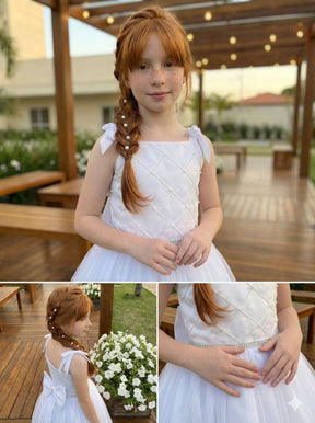 Vestido Marie Mariely Branco - Leveza e Elegância para Meninas | Bebeloo Kids