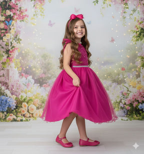 Vestido Marie Mariely Pink - Leveza e Elegância para Meninas | Bebeloo Kids