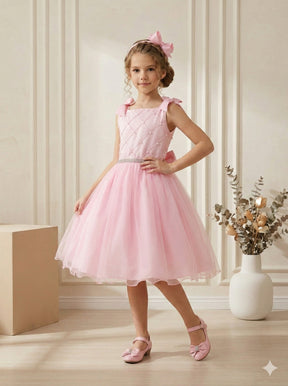 Vestido Marie Mariely Rosa Bebe - Leveza e Elegância para Meninas | Bebeloo Kids