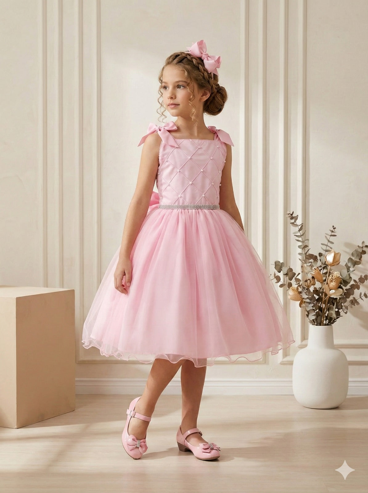 Vestido Marie Mariely Rosa Bebe - Leveza e Elegância para Meninas | Bebeloo Kids