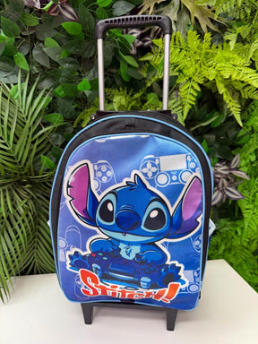 Mochila Rodinhas Stitch + Estojo de Brinde - Praticidade e Charme para o Dia a Dia | Bebeloo Kids