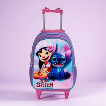 Mochila Rodinhas Stitch + Estojo de Brinde - Praticidade e Charme para o Dia a Dia | Bebeloo Kids