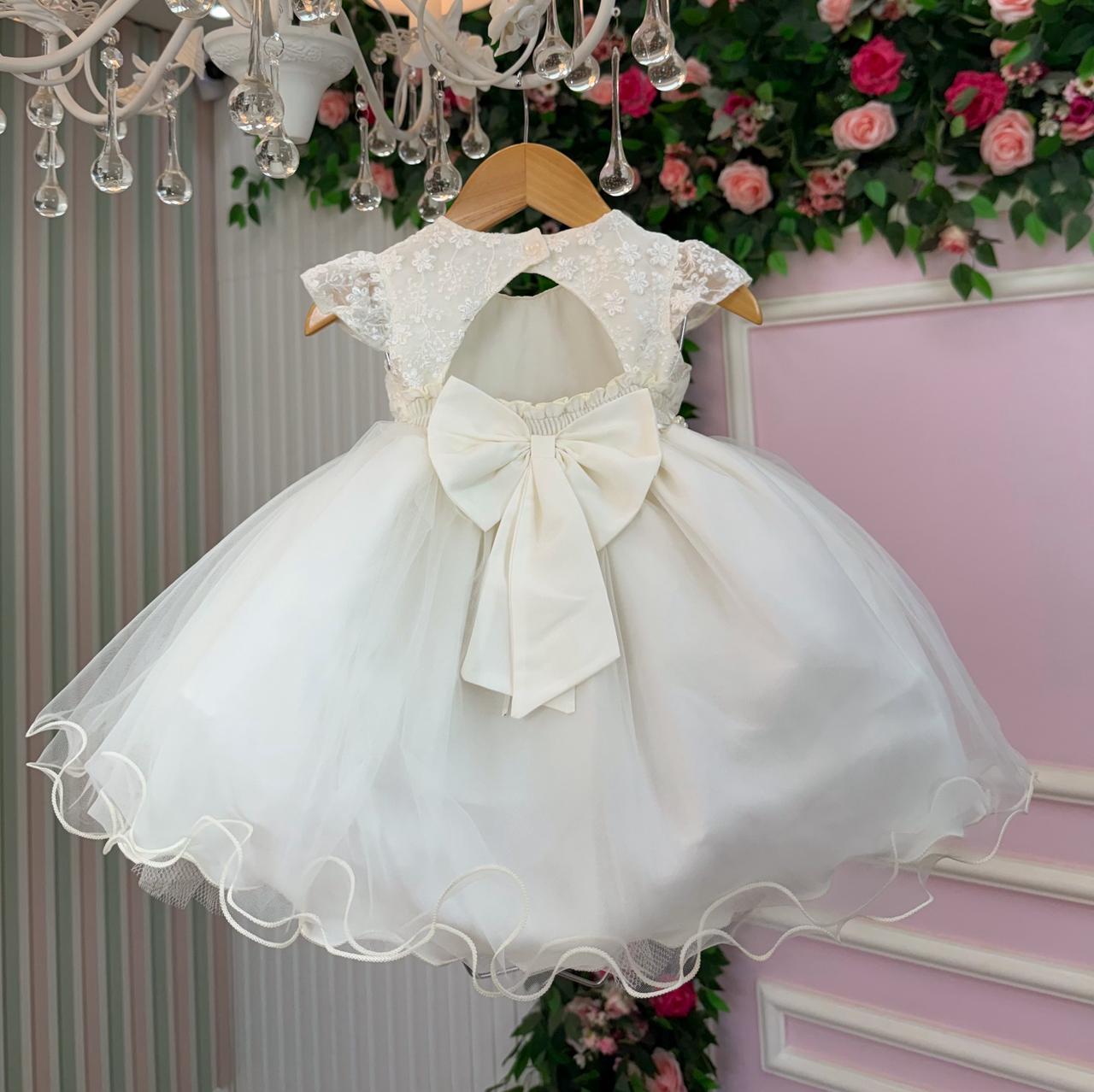 Vestido Menina Bonita Bebe Ana Leticia Off - Leveza e Elegância para Meninas | Bebeloo Kids